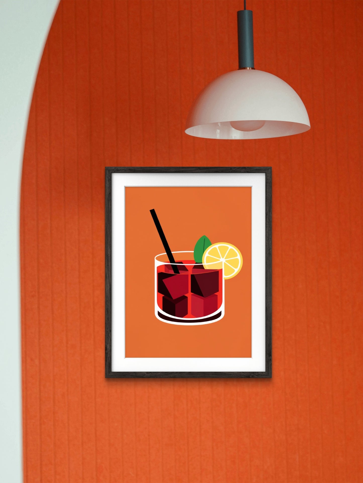 Classic Cocktail Wall Art, Minimalist Alcohol Prints, Bar and Restaurant Decor, Digital Art with Frame