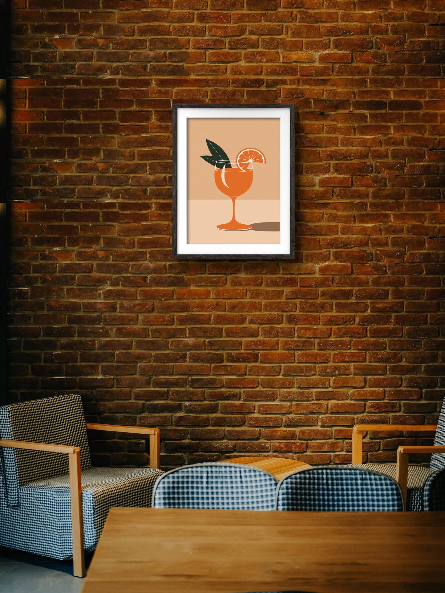 Classic Cocktail Wall Art, Minimalist Alcohol Prints, Bar and Restaurant Decor, Digital Art with Frame