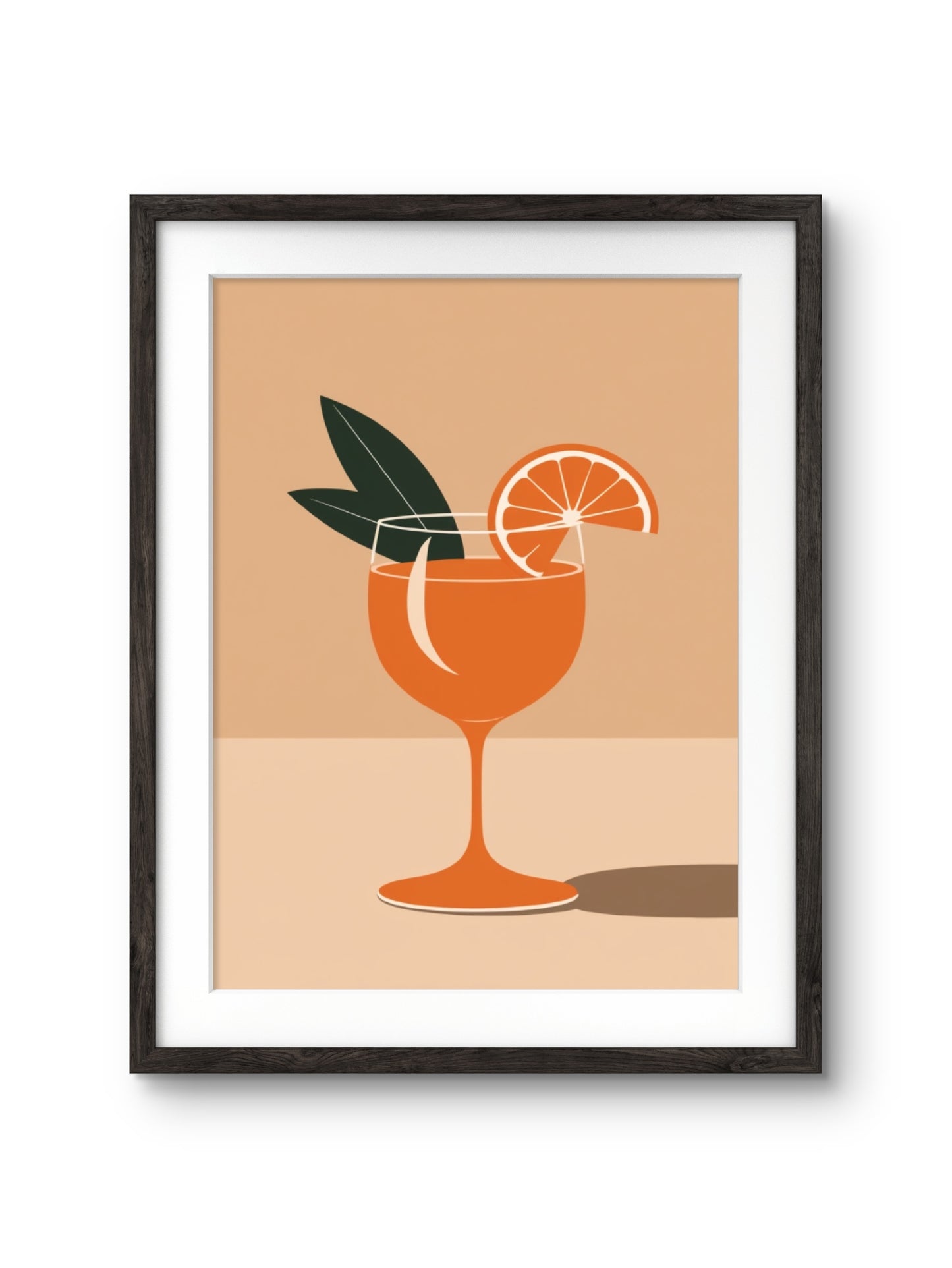 Classic Cocktail Wall Art, Minimalist Alcohol Prints, Bar and Restaurant Decor, Digital Art with Frame